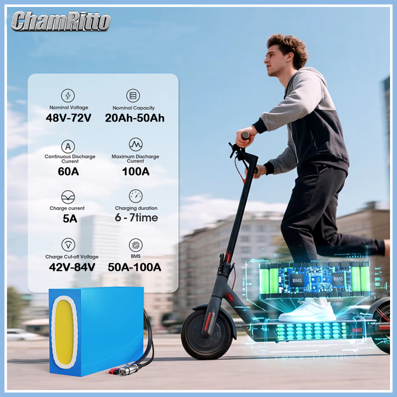 دراجة كهربائية ببطارية ليثيوم  - مراجعة 60V 30Ah 21700 Battery Pack وسعره