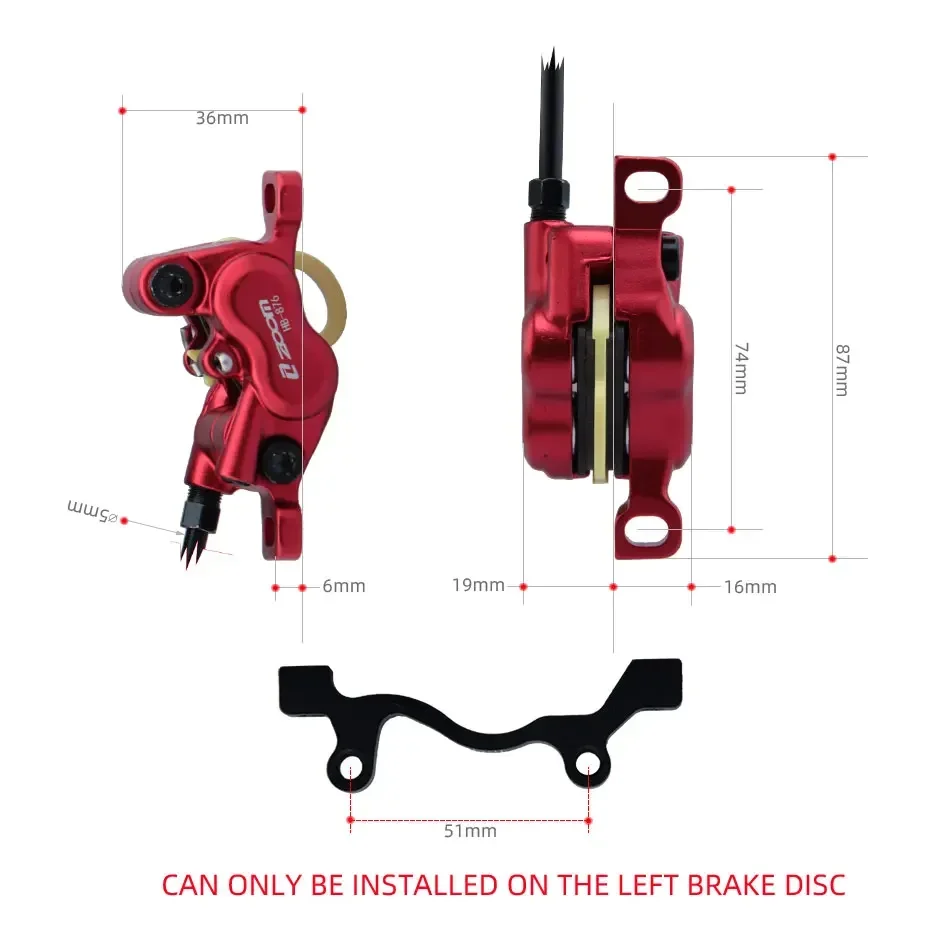 ZOOM HB-876E 4-مكبس القرص الفر - مراجعة Zoom Hydraulic Brake 4 Piston E-Scooter وسعره