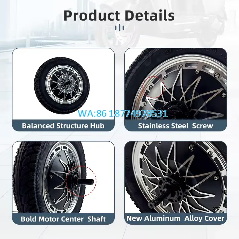 مجموعة محرك محور العجلة Wmwmnu - مراجعة 60V 5000W Brushless Hub Motor وسعره