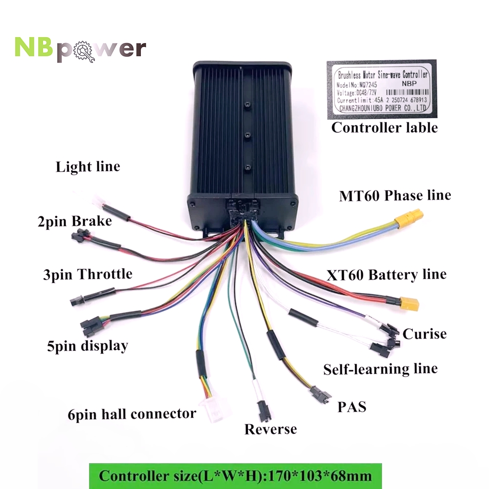 وحدة تحكم ثنائية الوضع NBpower - مراجعة 72V 45A Dual Controller وسعره